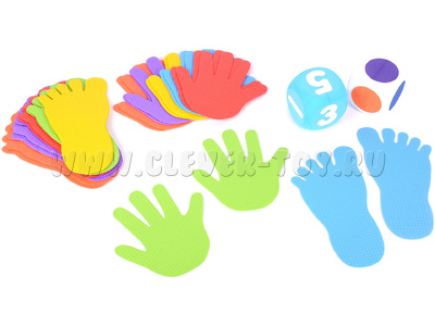 Набор следов "Отпечатки рук и ног" (6 пар рук и 6 пар ног в 6 цветах)