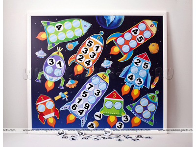 Магнитная доска "Ракеты" 86 х 75 см