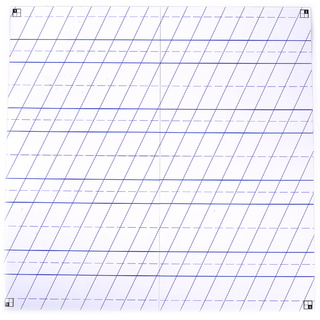 Маркерное поле "Линейка" для работы на классной доске (из 4-х частей). строка разделена