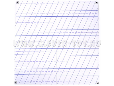 Маркерное поле "Линейка" для работы на классной доске (из 4-х частей). строка разделена